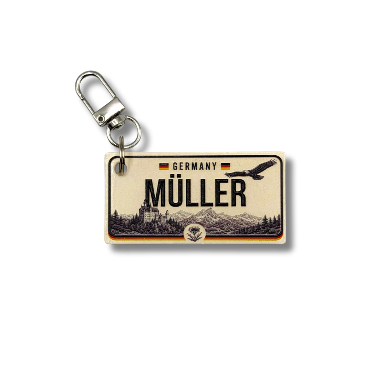 Personalized Country License Plate Keychain