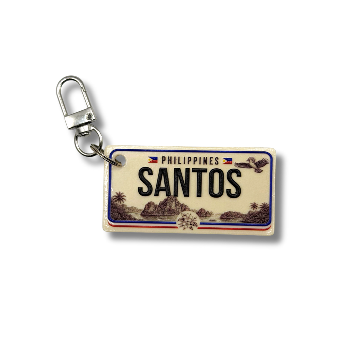 Personalized Country License Plate Keychain