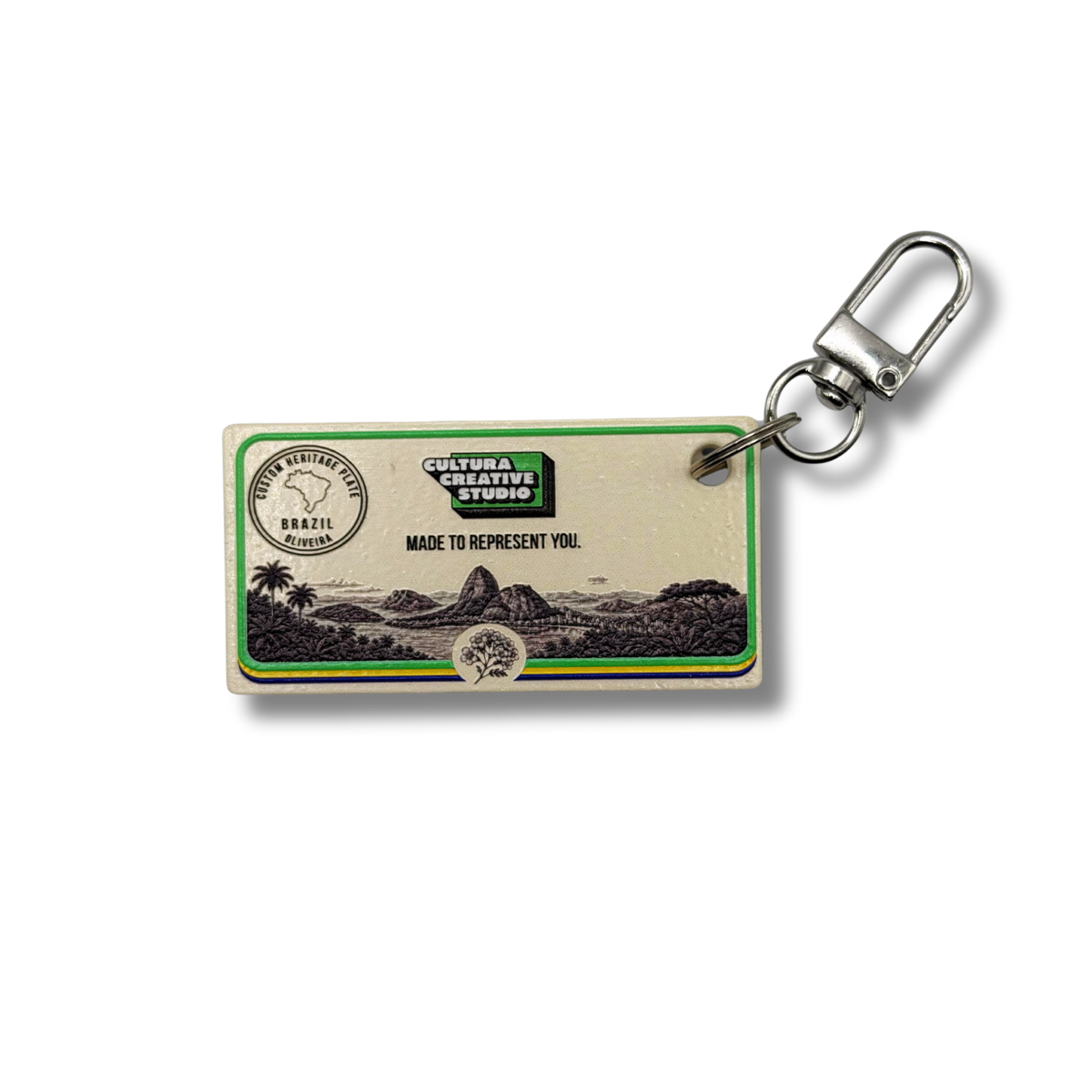 Personalized Country License Plate Keychain