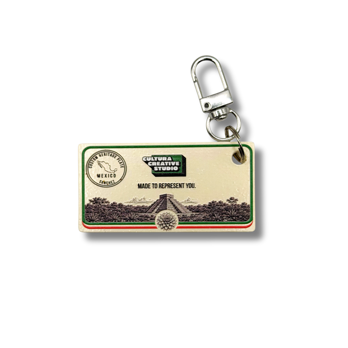 Personalized Country License Plate Keychain