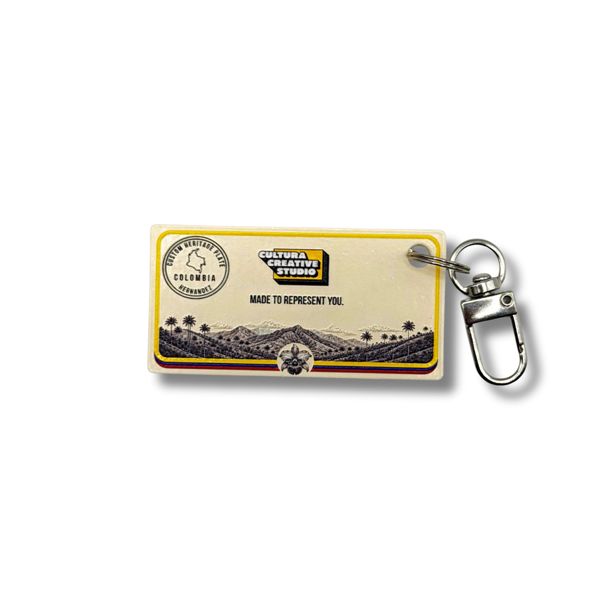 Personalized Country License Plate Keychain