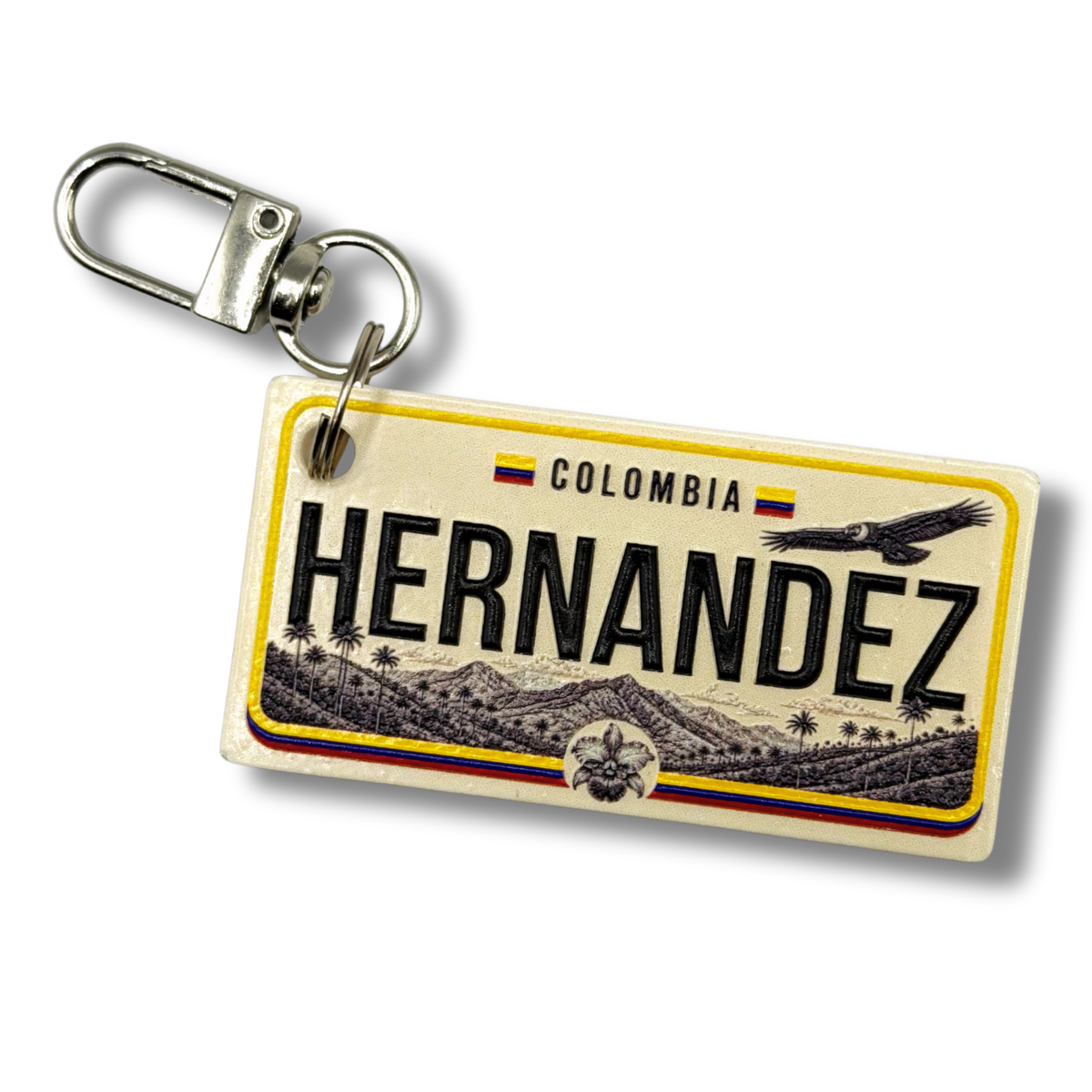 Personalized Country License Plate Keychain