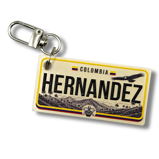 Personalized Country License Plate Keychain