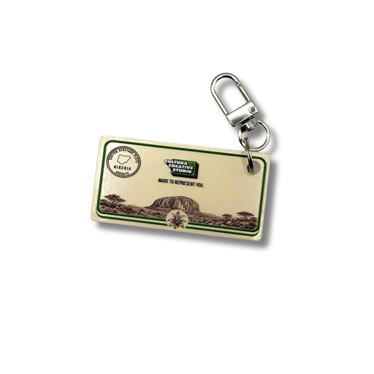 Personalized Country License Plate Keychain
