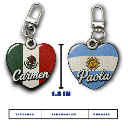 Personalized Pop Art Heart Keychain
