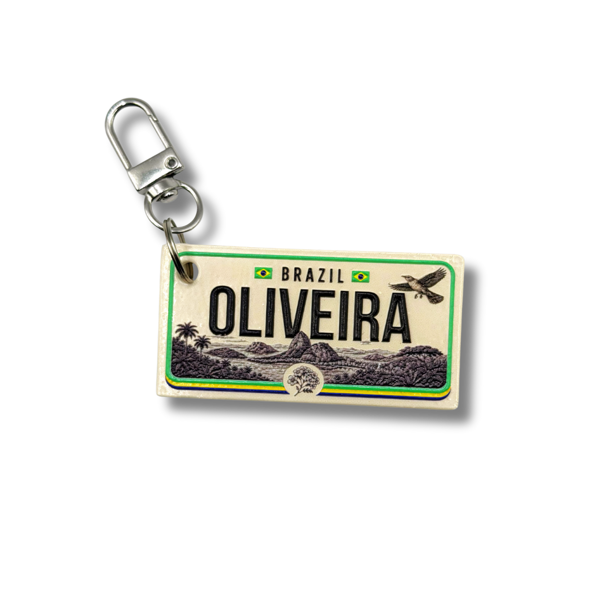 Personalized Country License Plate Keychain