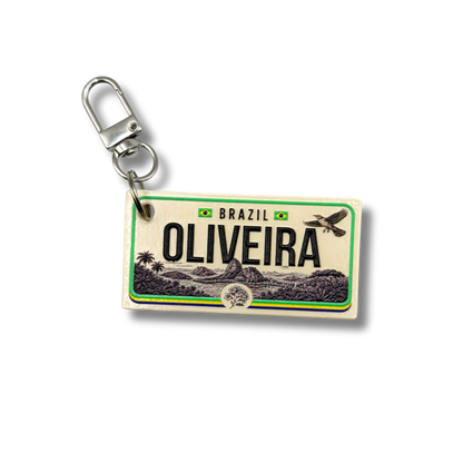 Personalized Country License Plate Keychain
