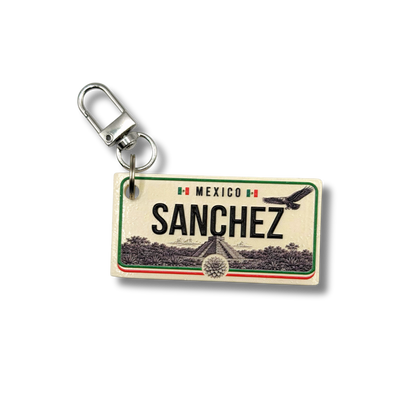Personalized Country License Plate Keychain