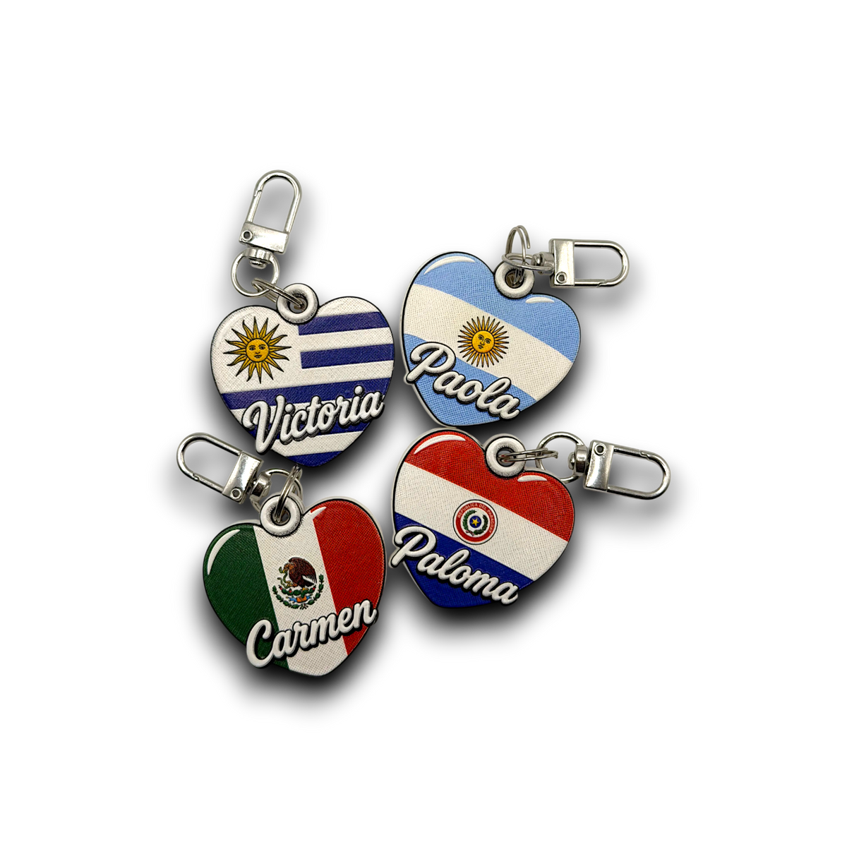 Personalized Pop Art Heart Keychain