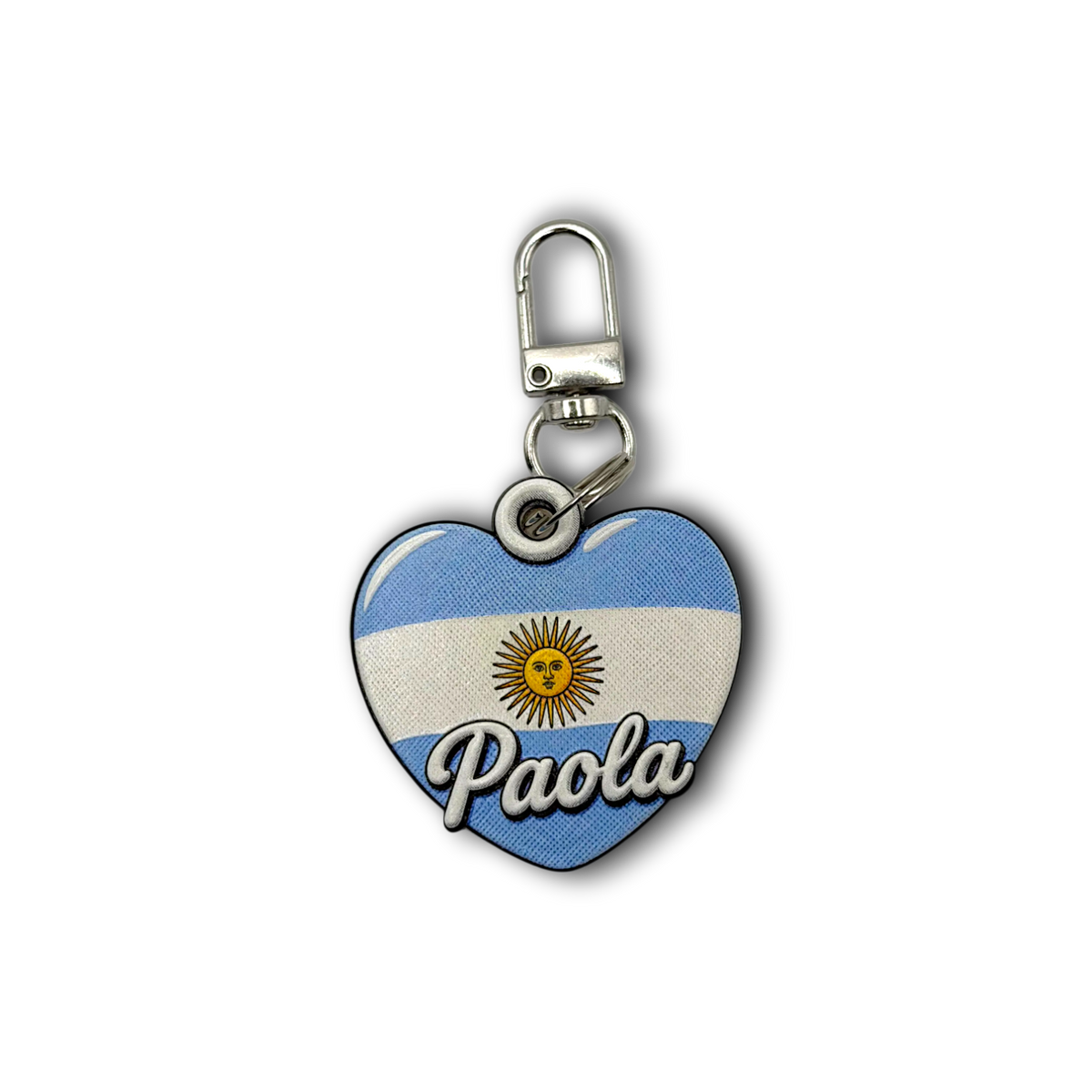 Personalized Pop Art Heart Keychain