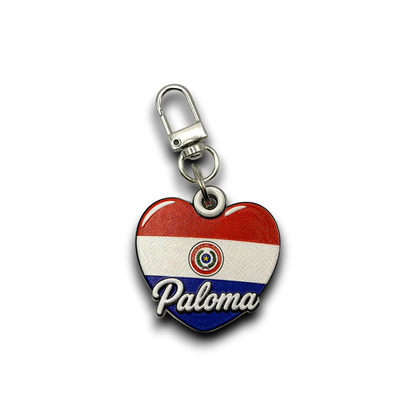 Personalized Pop Art Heart Keychain