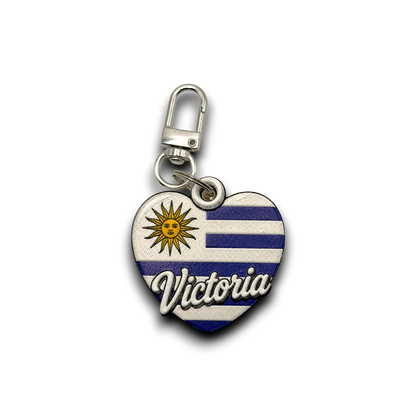 Personalized Pop Art Heart Keychain