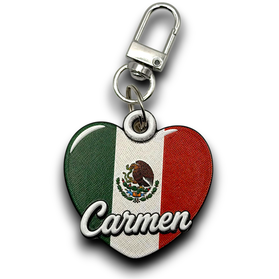 Personalized Pop Art Heart Keychain