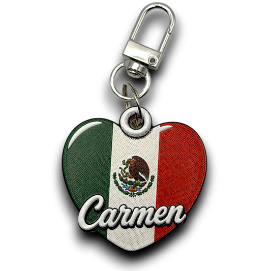 Personalized Pop Art Heart Keychain