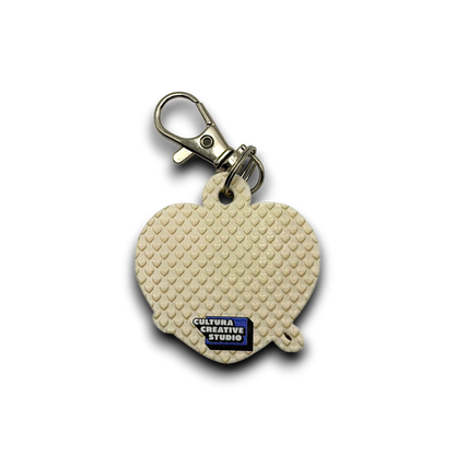Personalized Flag Heart Keychain