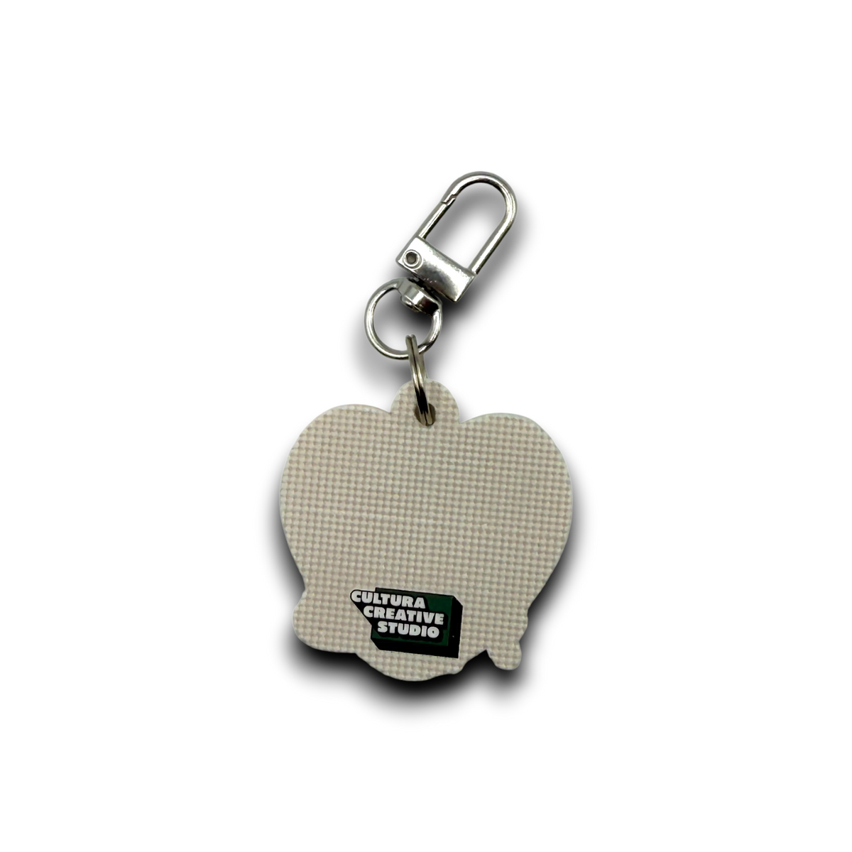 Personalized Crochet-Inspired Heart Keychain