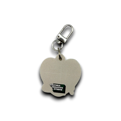 Personalized Crochet-Inspired Heart Keychain