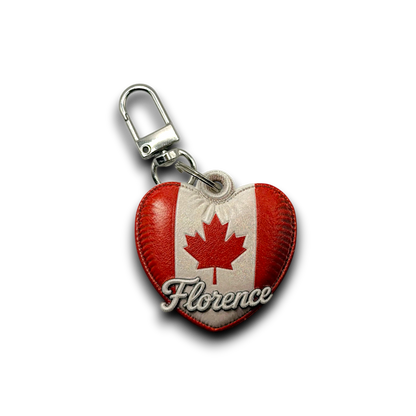 Personalized Pillow-Inspired Flag Heart Keychain