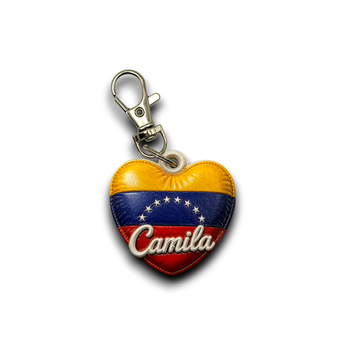 Personalized Pillow-Inspired Flag Heart Keychain